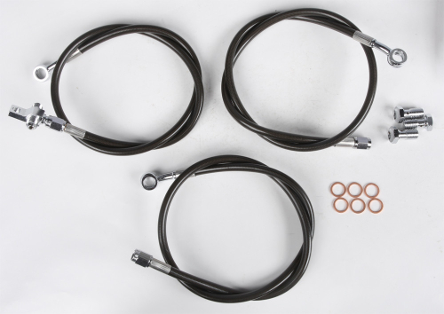 Streamline - Streamline 3-Line Brake Line Kit (+2in.) - Smoke - YFZR-F-2-SM