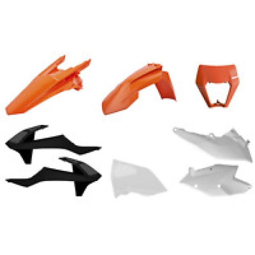 Polisport - Polisport Enduro Plastic Kit - Orange/Black - 90885