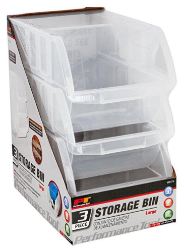 Performance Tools - Performance Tools Large Clear Bins - 3pc. - W5174