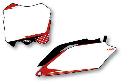 Factory Effex - Factory Effex Graphic Number Plate Backgrounds - White - 13-64352