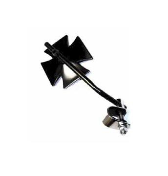 Emgo - Emgo Maltese Cross Mirror with Clamp - Black - 20-34848A