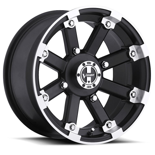 Vision Wheel - Vision Wheel Type 393 Lock Out Wheel - 12x7 - 4+3 Offset - 4/136 - Machined/Black - 393-127136MBML4
