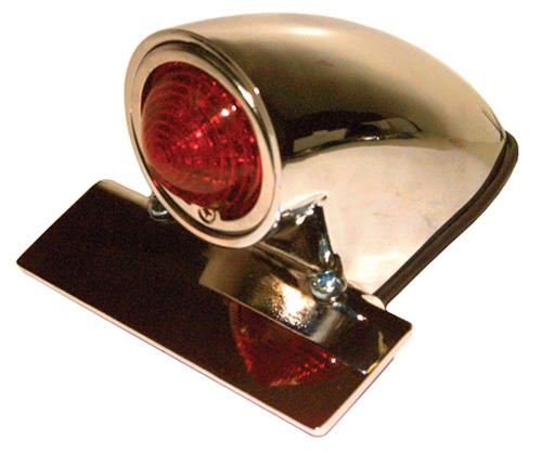 Emgo - Emgo Classic Bulb Style Sparto Replica Tail Light - Chrome Finish - 62-30360
