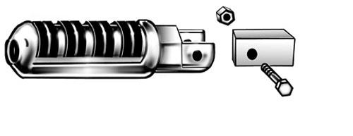 Emgo - Emgo Buffalo Footpeg Set - 50-70130