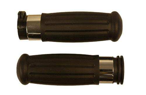 Emgo - Emgo Vintage Style Grips - Black - 42-56550