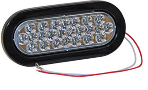 Buyers - Buyers 6-1/2in. Oval LED Back-Up Light - 24 Clear Diodes - 5626324