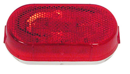 Peterson Manufacturing - Peterson Manufacturing Replacement Lens for 1-Bulb Combination Light w/Reflex - Red - 108-15R