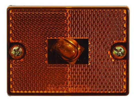 Optronics Inc - Optronics Inc Square Reflector Marker/Clearance Lights - Amber - MC36AS