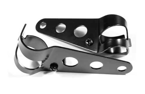 Emgo - Emgo Universal Clip-On Side Mount Headlight Brackets - Black - 66-35810