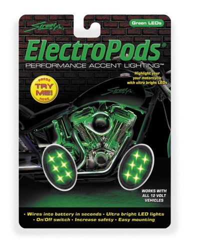 Street FX - Street FX Electropods Oval Lightpod - Green/Black - 1042519