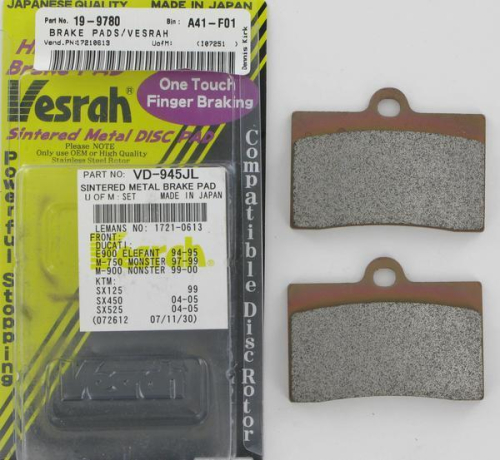 Vesrah - Vesrah Sintered Metal Brake Pads - VD-123JL