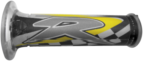 Harris Grips - Harris Grips Sport Bike Grips - R - Silver/Yellow - 01687-RG