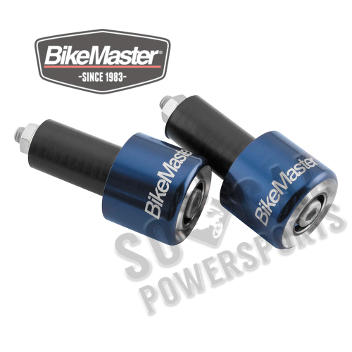BikeMaster - BikeMaster Anodized Aluminum Billet Bar Ends - Blue - 152129