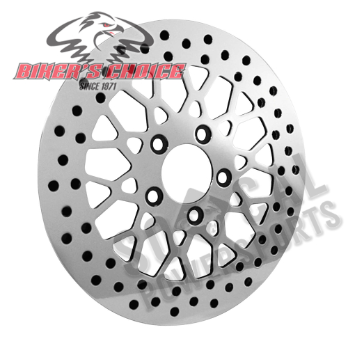 Bikers Choice - Bikers Choice Mesh Style Polished Brake Rotor - 601964