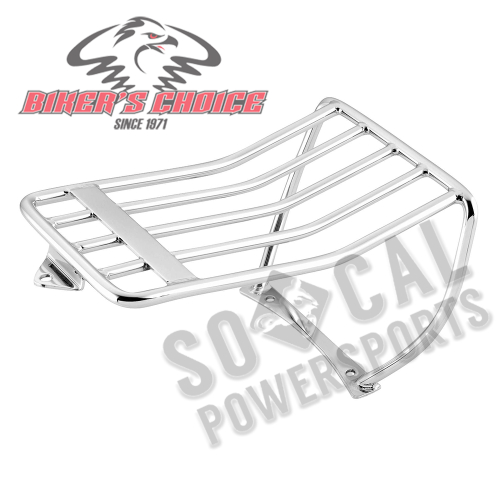 Bikers Choice - Bikers Choice Luggage Rack for 2-Up Seat - Chrome - 482695