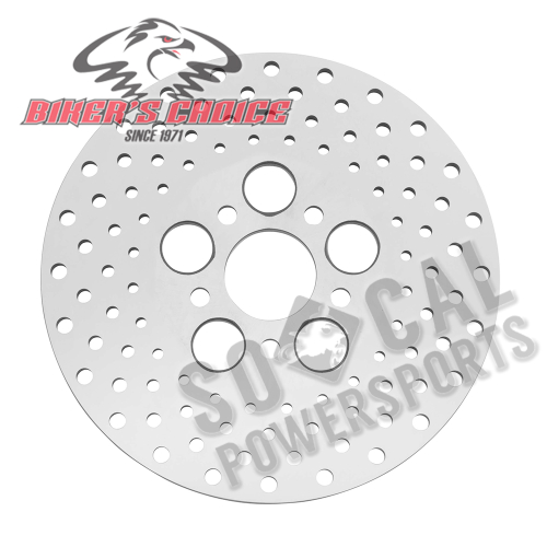 Bikers Choice - Bikers Choice Drilled Stainless Brake Rotors - 619918