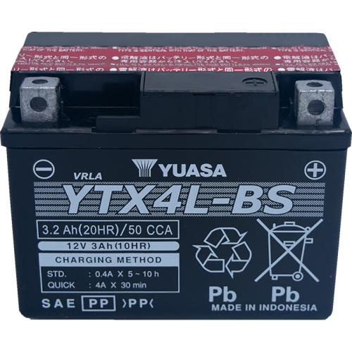 Yuasa - Yuasa Maintenance-Free Battery - YTX4L-BS - YUAM62X4BIND