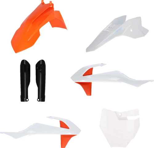 Acerbis - Acerbis Full Plastic Kit - OEM 21 Black/White/Orange - 2980587118