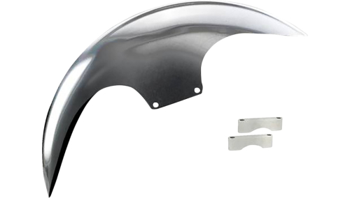 Paul Yaffe Originals - Paul Yaffe Originals Cafe Front Fender for 21in. Wheel  - Chrome Adapters - PYO:CAFE-21-14L-C