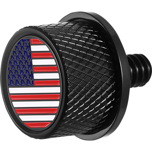 Figurati Designs - Figurati Designs Seat Mounting Knob - Black with American Flag Skull - FD20-SEAT KN-BK