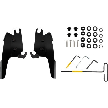 Memphis Shades - Memphis Shades Batwing Fairing for Trigger-Lock Mounting Kit - Black - MEB2071