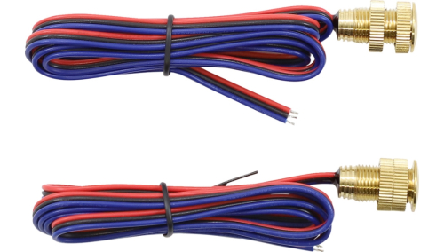 Paul Yaffe Originals - Paul Yaffe Originals Lightning Bolts Super Bright LEDS - Red - Brass - PYO:BOLTS-BRK-BR