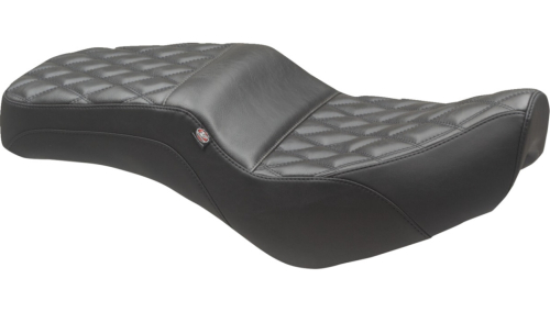 Mustang - Mustang Squareback One-Piece Seat - Double Diamond - Black - 84003