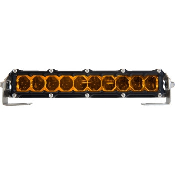 Heretic Studio - Heretic Studio 6-Series Light Bar - 10in. (12in. x 2in. x 1.5in.) - Black Flood Light with Amber Lens - 51004