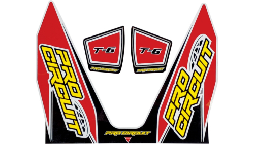 Pro Circuit - Pro Circuit T-6 Exhaust Decal - Red - DC22T6-RED