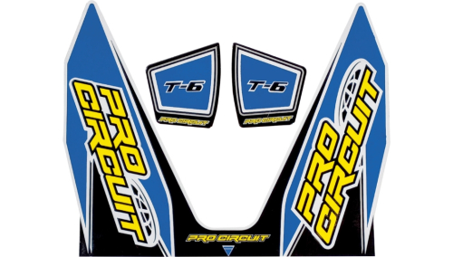 Pro Circuit - Pro Circuit T-6 Exhaust Decal - Light Blue - DC22T6-LB