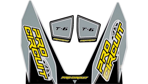 Pro Circuit - Pro Circuit T-6 Exhaust Decal - Gray - DC22T6-GRAY
