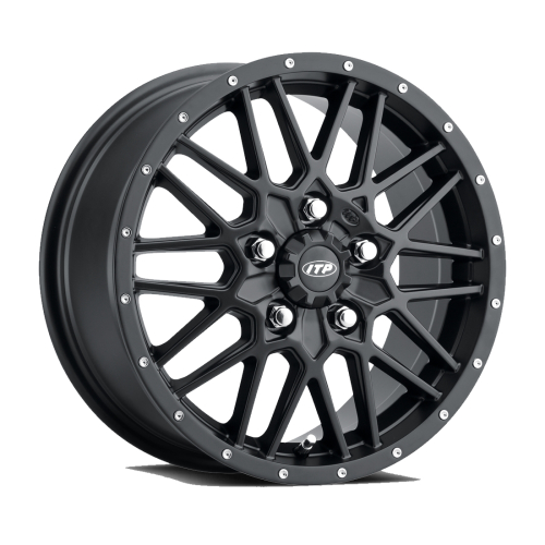 ITP - ITP Hurricane Wheels - 15x7 - 6+1 Offset - 5/4.5 - Matte Black - 15RB545BX