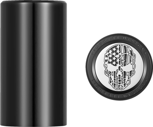 Figurati Designs - Figurati Designs Docking Hardware Cover - Black with Contrast Cut American Flag Skull - FD27-DC-2545-BK