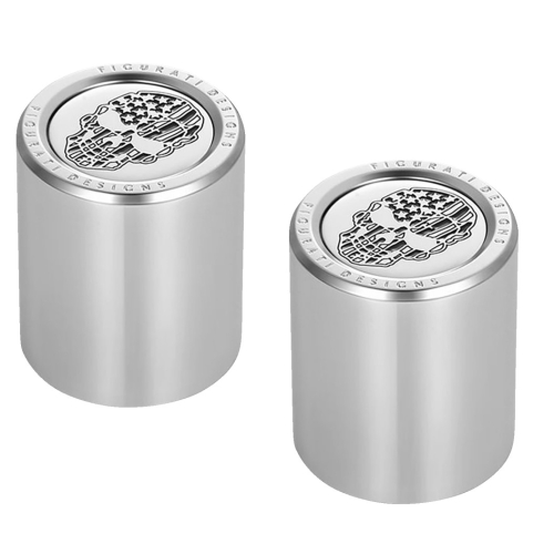 Figurati Designs - Figurati Designs Docking Hardware Cover - Stainless Steel with Contrast Cut American Flag Skull - FD27-DC-2730-SS