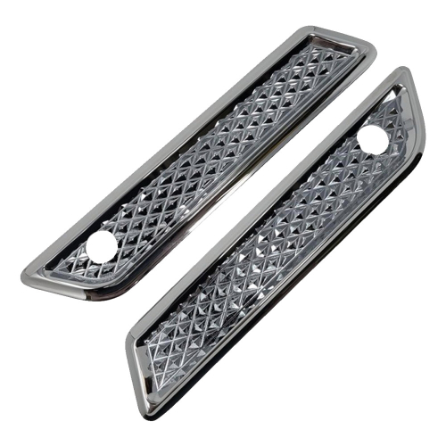 Covingtons - Covingtons Saddlebag Hinge Covers - Diamondback - Chrome - C3010-C