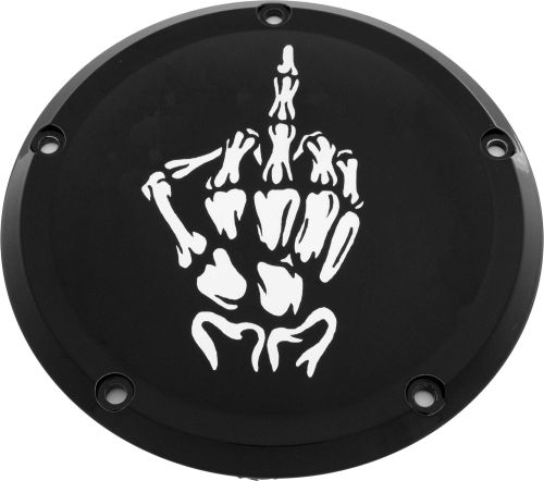Custom Engraving LTD - Custom Engraving LTD Culture Derby Cover - Bone Finger - Black - SKUL24-46BG