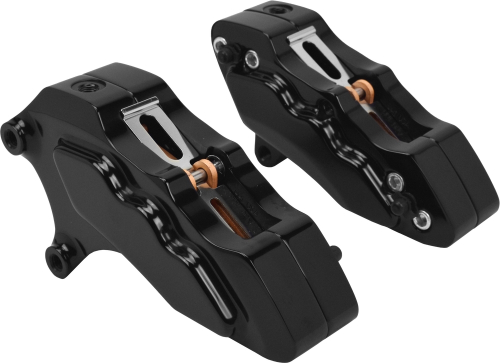 Hawg Halters Inc - Hawg Halters Inc 6 Piston Front Dual Brake Caliper Kit - Black - FKDDAB6013