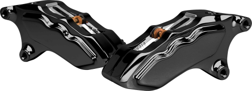 Hawg Halters Inc - Hawg Halters Inc 6 Piston Front Dual Brake Caliper Kit - Black - FKDDAB6018D