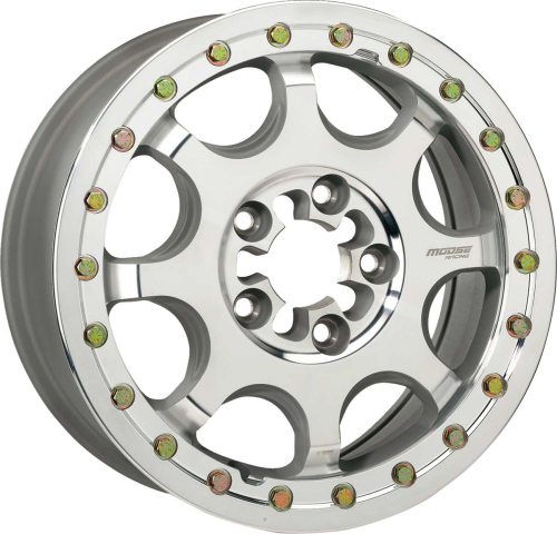 Moose Utility - Moose Utility 351X Wheel - 15x7 - 5+2 Offset - 5/4.5 - Machined Black - 351BM157545CF64