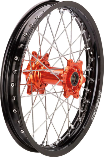 Moose Racing - Moose Racing SX-1 Complete Rear Wheel - 18in. x 2.15in. -  Black Wheel/Orange Hub - MR-21518-BKOR