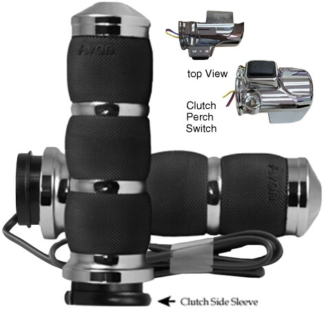 Avon Grips - Avon Grips Air Cushioned Heated Grips - Chrome - AIR-91-FLY-RH