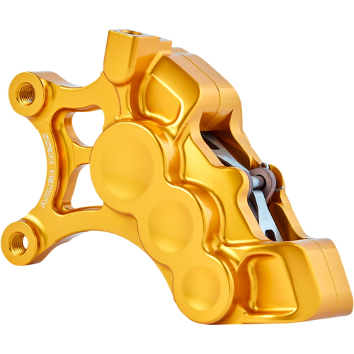 Arlen Ness - Arlen Ness 6-Piston Differential Bore Front Brake Caliper for 14in. Rotors - Left Side - Gold - 02-201