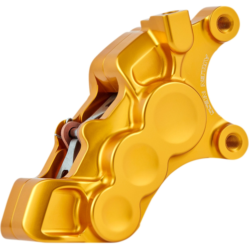 Arlen Ness - Arlen Ness 6-Piston Differential Bore Front Brake Caliper for 11.8in. Rotors - Right Side - Gold - 02-228