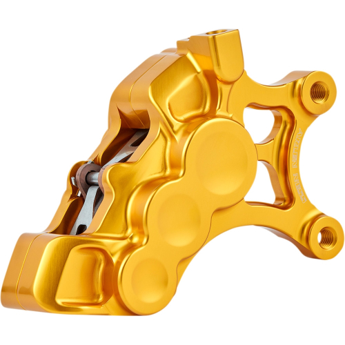 Arlen Ness - Arlen Ness 6-Piston Differential Bore Front Brake Caliper for 14in. Rotors - Right Side - Gold - 02-204