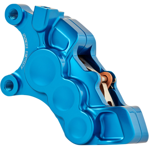 Arlen Ness - Arlen Ness 6-Piston Differential Bore Front Brake Caliper for 11.8in. Rotors - Left Side - Blue - 02-224