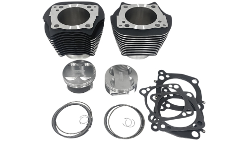 Revolution Performance - Revolution Performance Bolt-On Big Bore Kit (124in.) - Bore 4-1/4in. - 11.2:1 Compression - Black/Highlighted Fins - RP201-601W