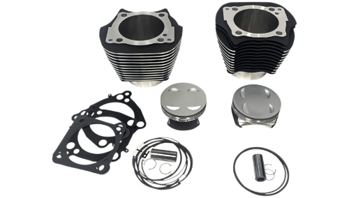 Revolution Performance - Revolution Performance Monster Big Bore Kit (143in.) - Bore 4-1/2in. - 11.4:1 Compression - Black/Highlighted Fins - RP201-616W