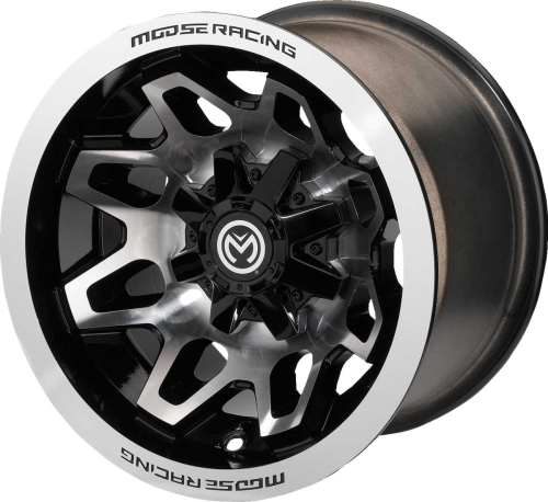 Moose Utility - Moose Utility 416X Wheel - 15x7 - 5+2 Offset - 4/110- Machined Black - 416MO157110GBMF