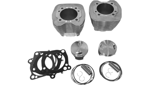 Revolution Performance - Revolution Performance Bolt-On Big Bore Kit (98in. Flat Top) - Bore 3-15/16in. - 9.3:1 Compression - Black/Highlighted Fins - RP201-111W