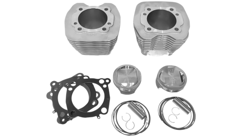Revolution Performance - Revolution Performance Bolt-On Big Bore Kit (107in. Domed) - Bore 3-15/16in. - 10.6:1 Compression - Natural Silver - RP201-120WD